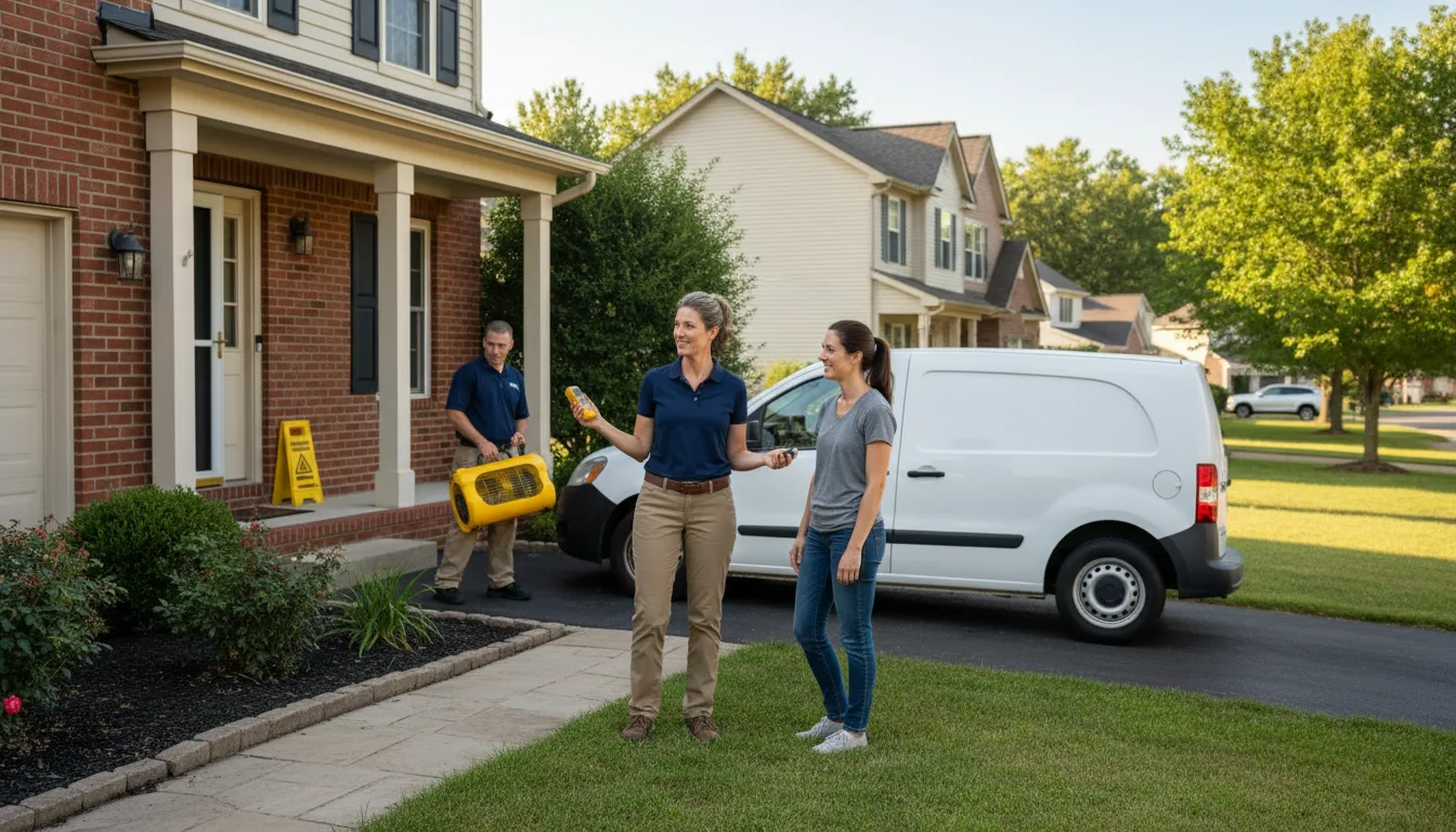 Residential water damage restoration in Buffalo, IL